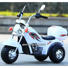 Детский мотоцикл T-7230 WHITE, на аккумуляторе, белый